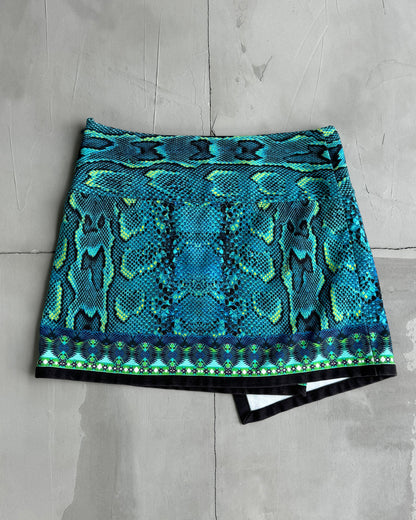 ROBERTO CAVALLI SNAKE PRINT MINI SKIRT - S