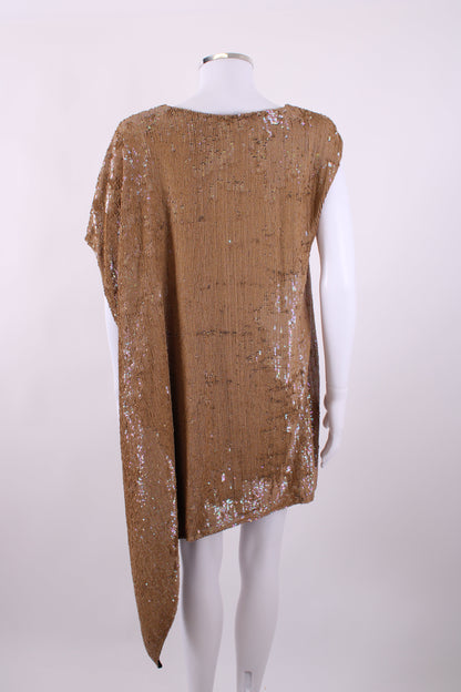 3.1 Phillip Lim S/S Sequin Dress Gold O/S | Default Title, Gold