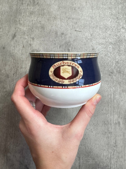 Burberry Nova Check Navy Fine Bone China Water Cup (Set of Two)