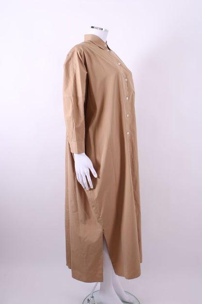 Jil Sander L/S Pleat Back Shirt Dress Beige 8 | Default Title, Beige