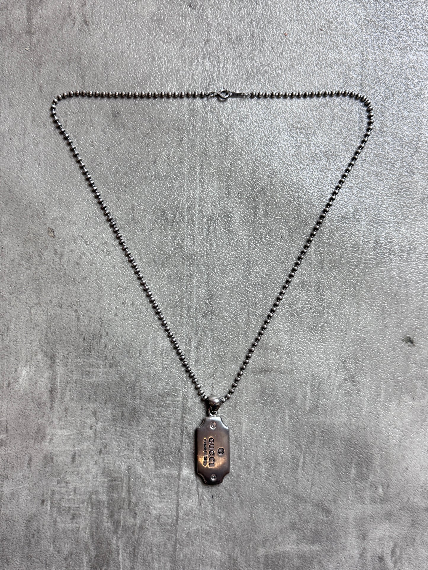 Gucci Silver Pendent Necklace