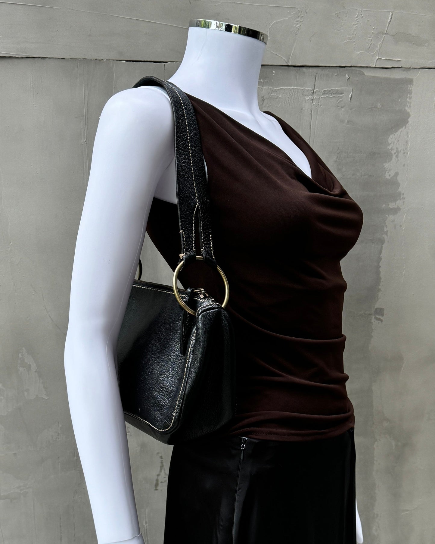 MIU MIU LEATHER SHOULDER BAG | O/S, Black