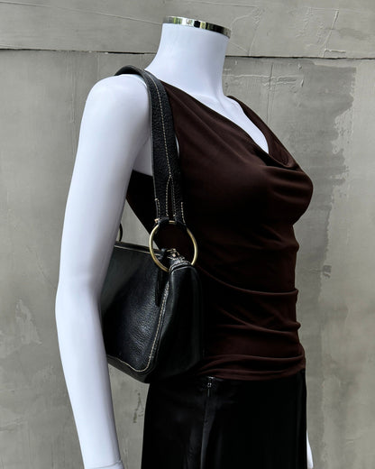MIU MIU LEATHER SHOULDER BAG | O/S, Black