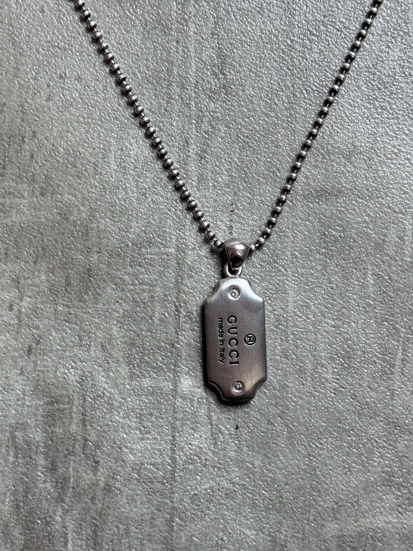 Gucci Silver Pendent Necklace