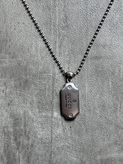 Gucci Silver Pendent Necklace