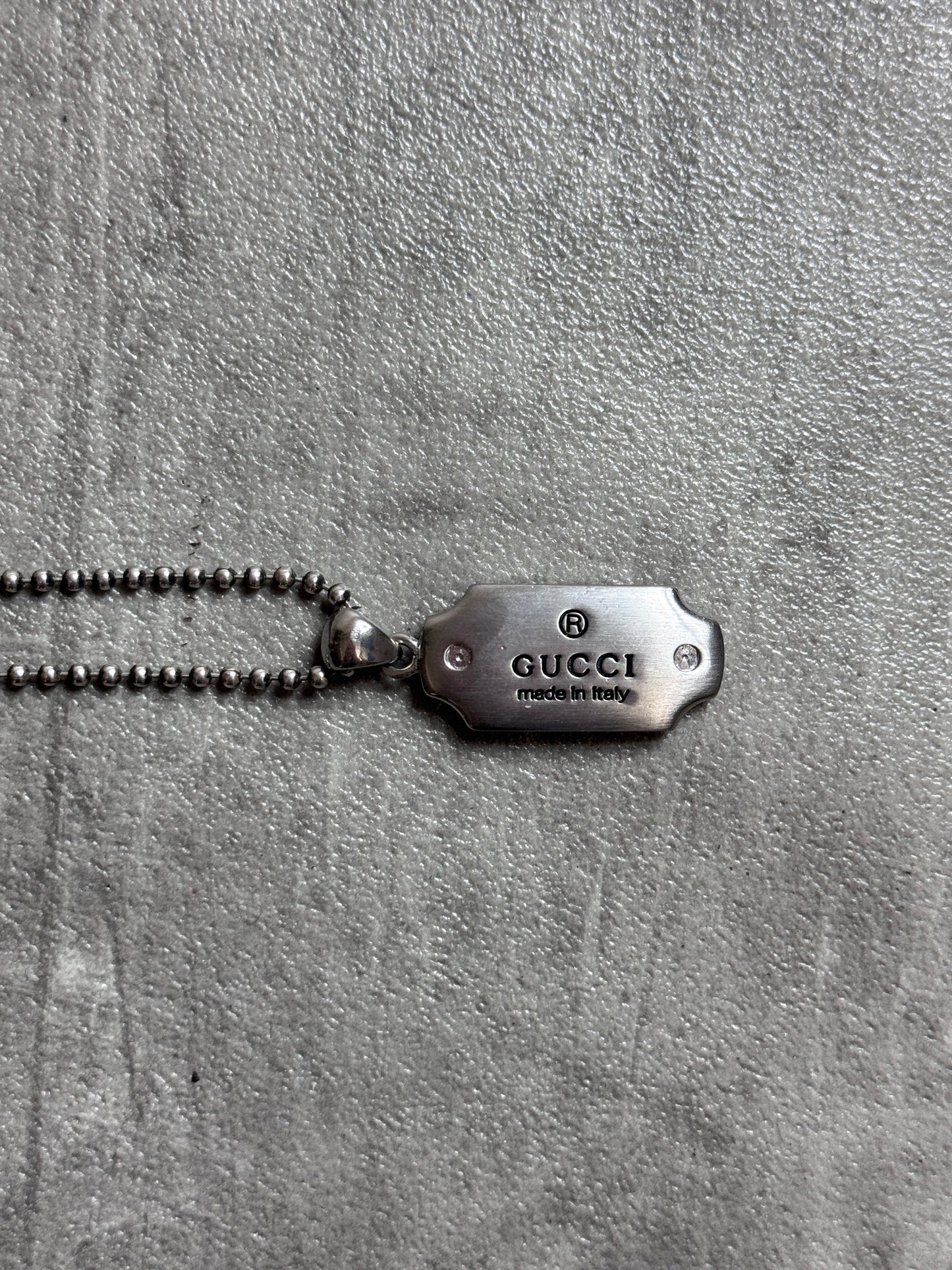 Gucci Silver Pendent Necklace
