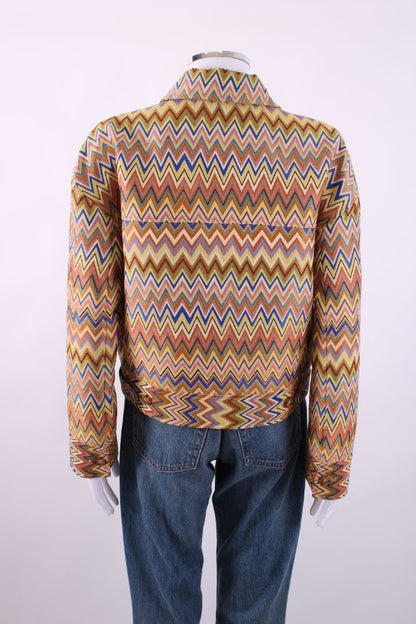 Sezane Zig Zag Jacket Yellow/ Blue 8 | Default Title, Multicoloured