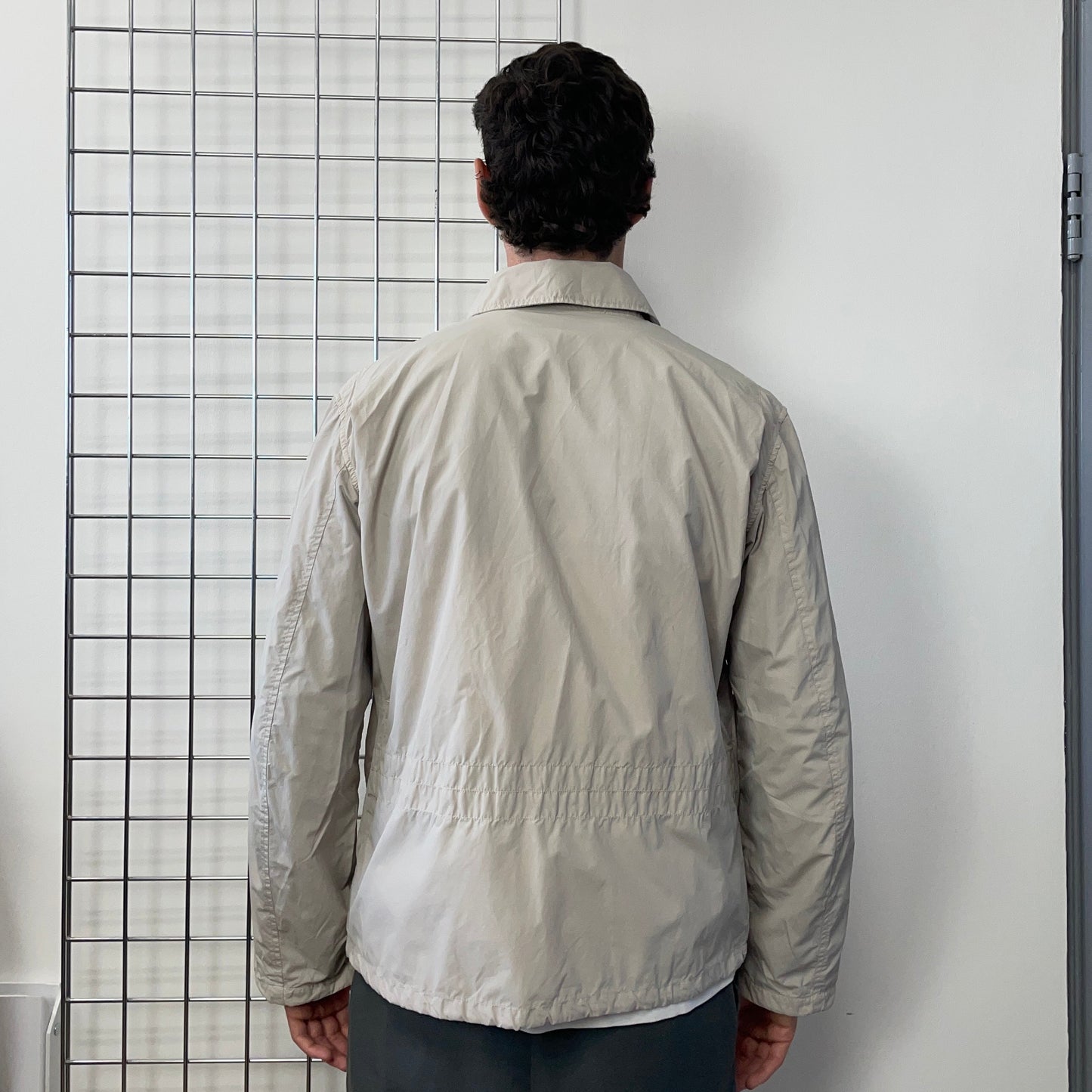 Stone Island Denims Grey SS03 Nylon Zip-Through Harrington Jacket | X-Large, Grey