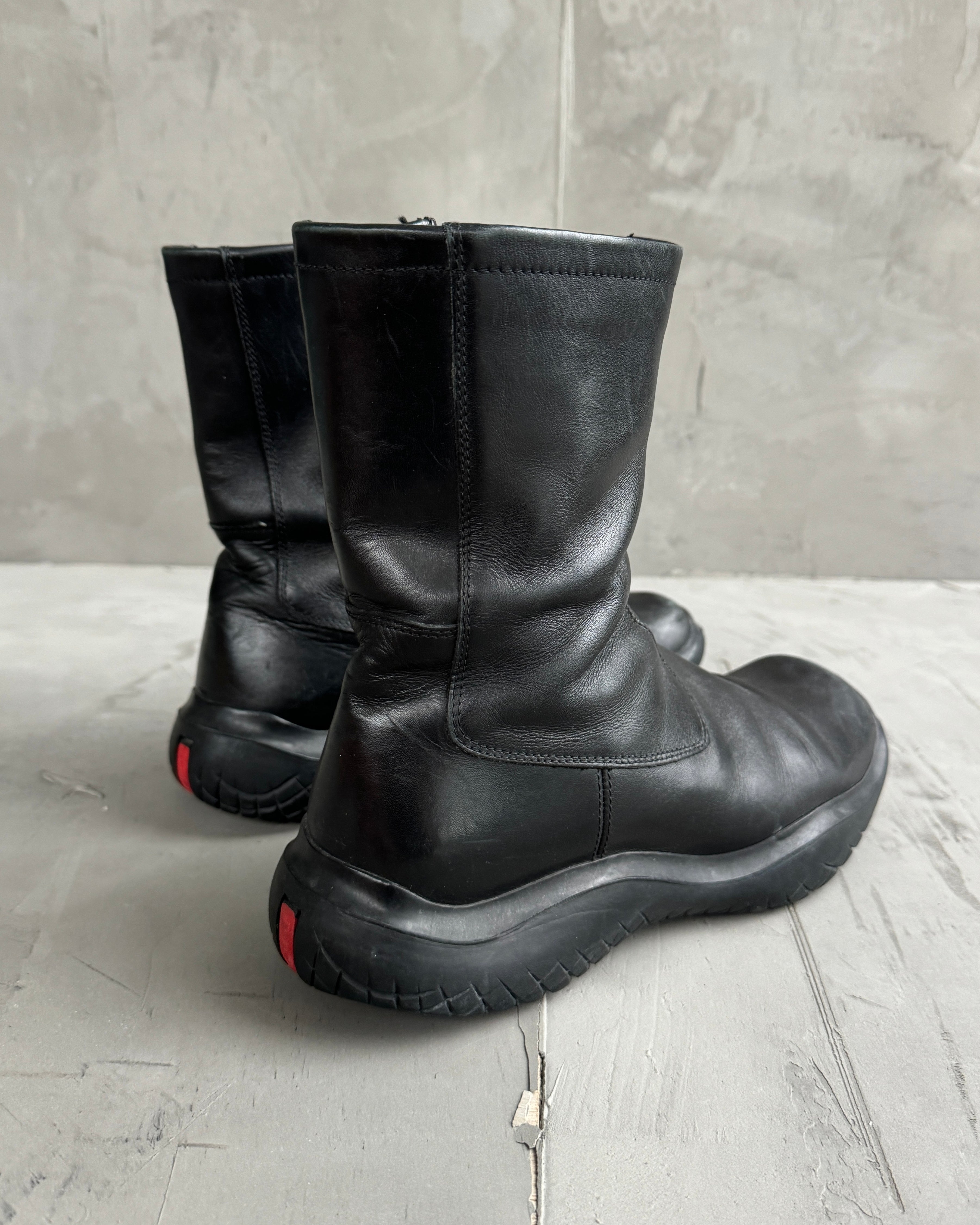Prada FW99 Vibram Black Boots - UK 8 – Known Source