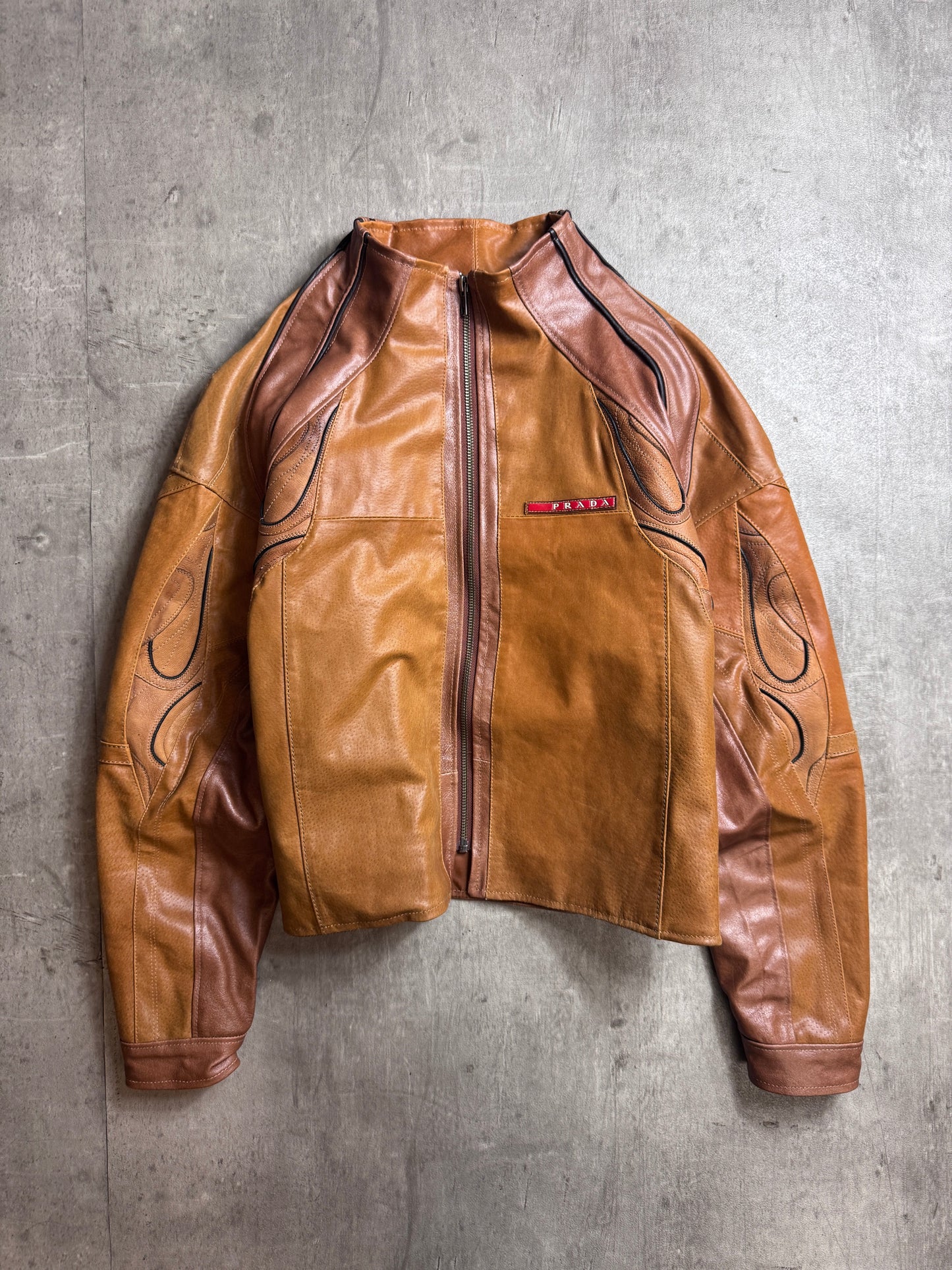 VT Rework: Prada Brown Trainer Leather Jacket
