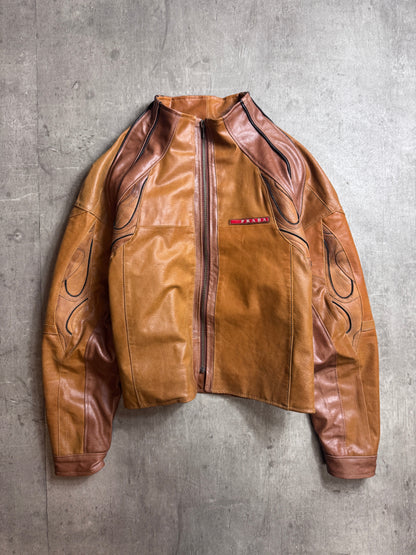 VT Rework: Prada Brown Trainer Leather Jacket