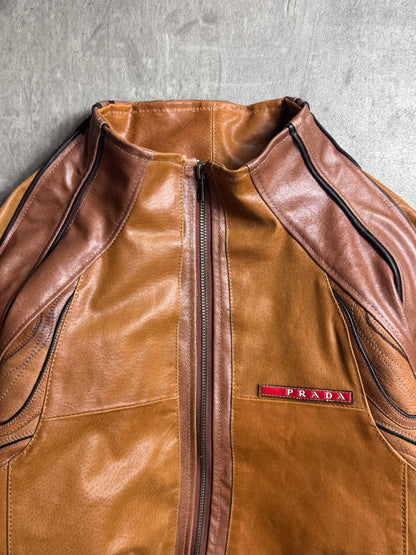 VT Rework: Prada Brown Trainer Leather Jacket