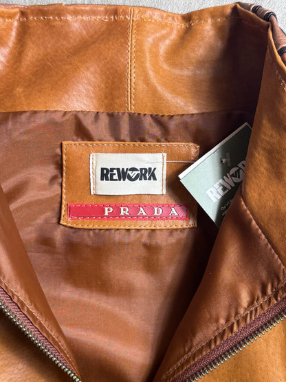 VT Rework: Prada Brown Trainer Leather Jacket