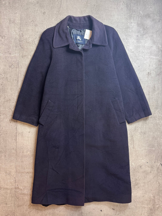 Burberry Wool Silk Lined Single Breasted Overcoat