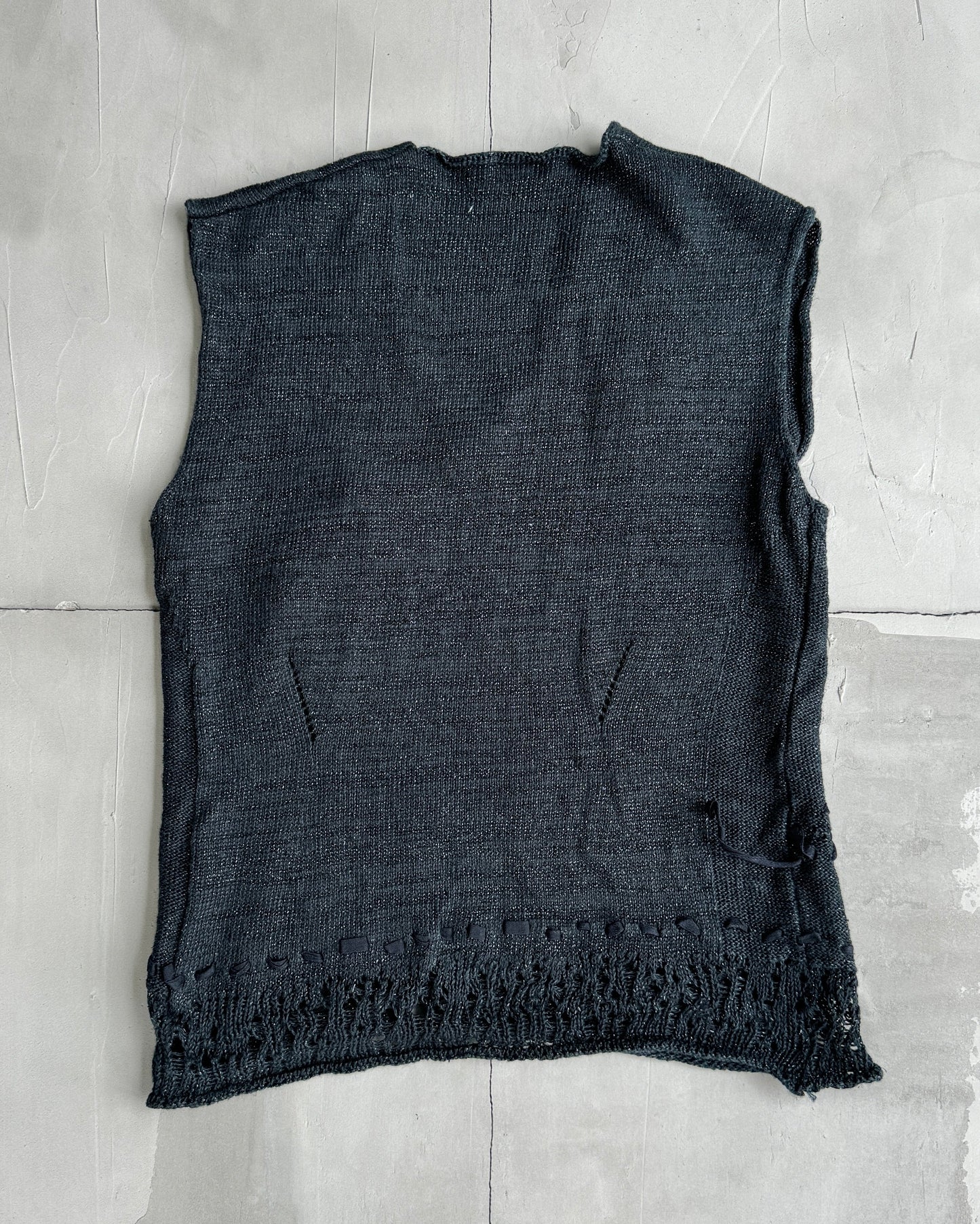 DRIES VAN NOTEN FLOWER KNIT VEST