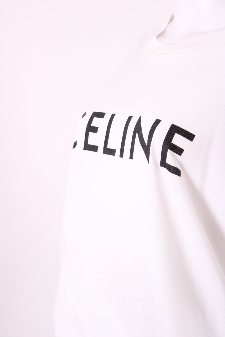 Celine Logo T-shirt White/ Black L | Default Title, Black