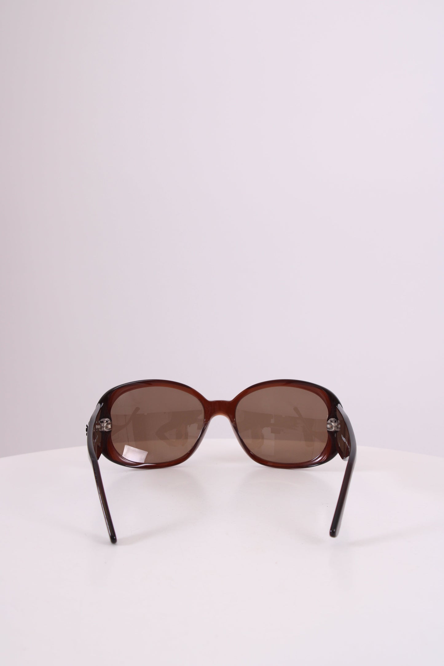 Chanel Camelia Flower Detail Sunglasses Brown | O/S, Brown