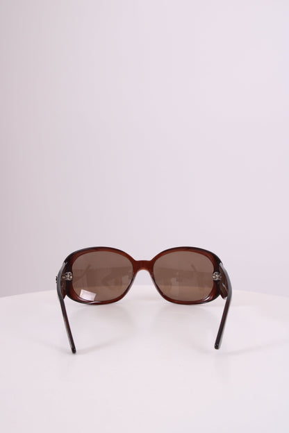 Chanel Camelia Flower Detail Sunglasses Brown | O/S, Brown