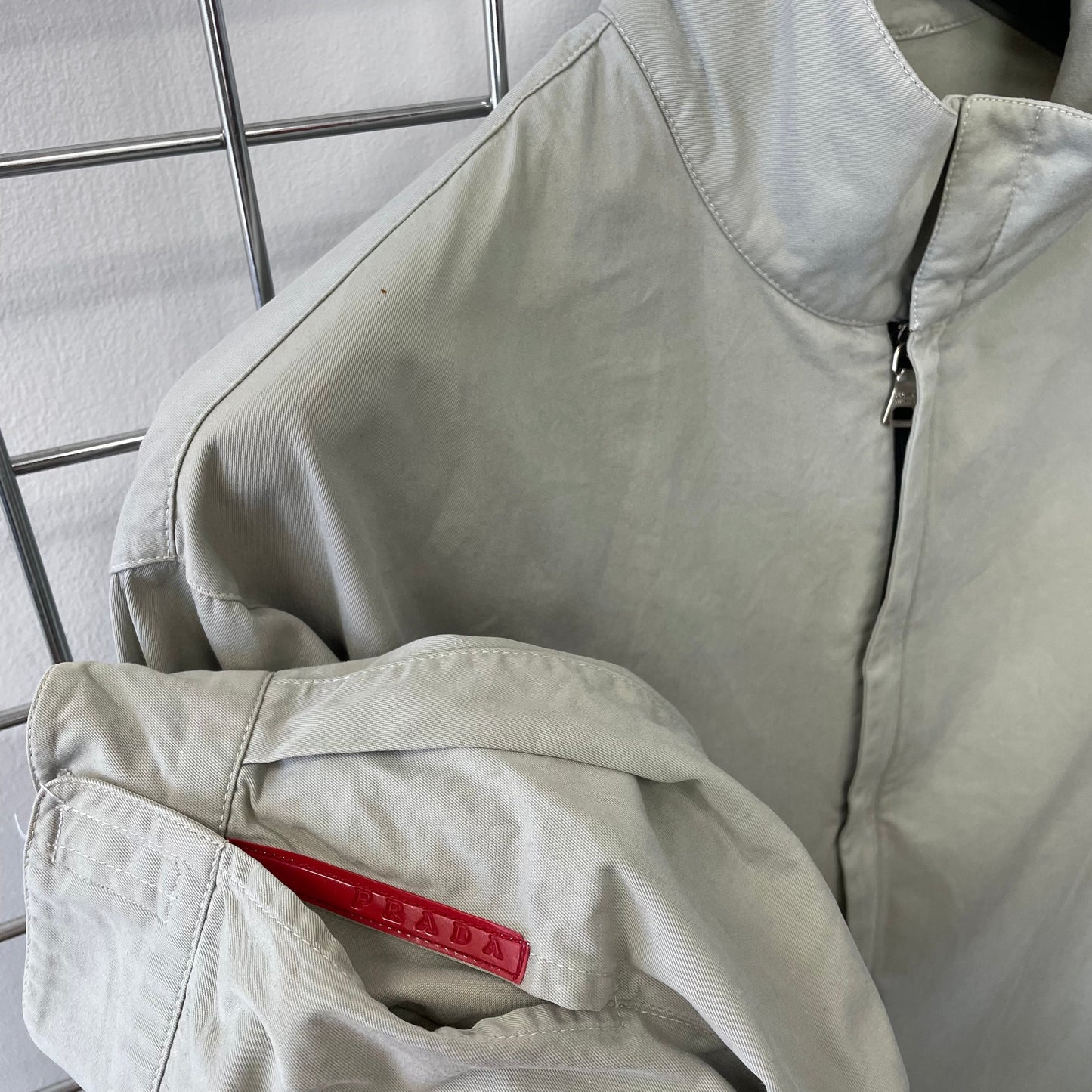 Prada Grey Beige 99/00 Technical Overshirt Jacket | Large, Multicoloured