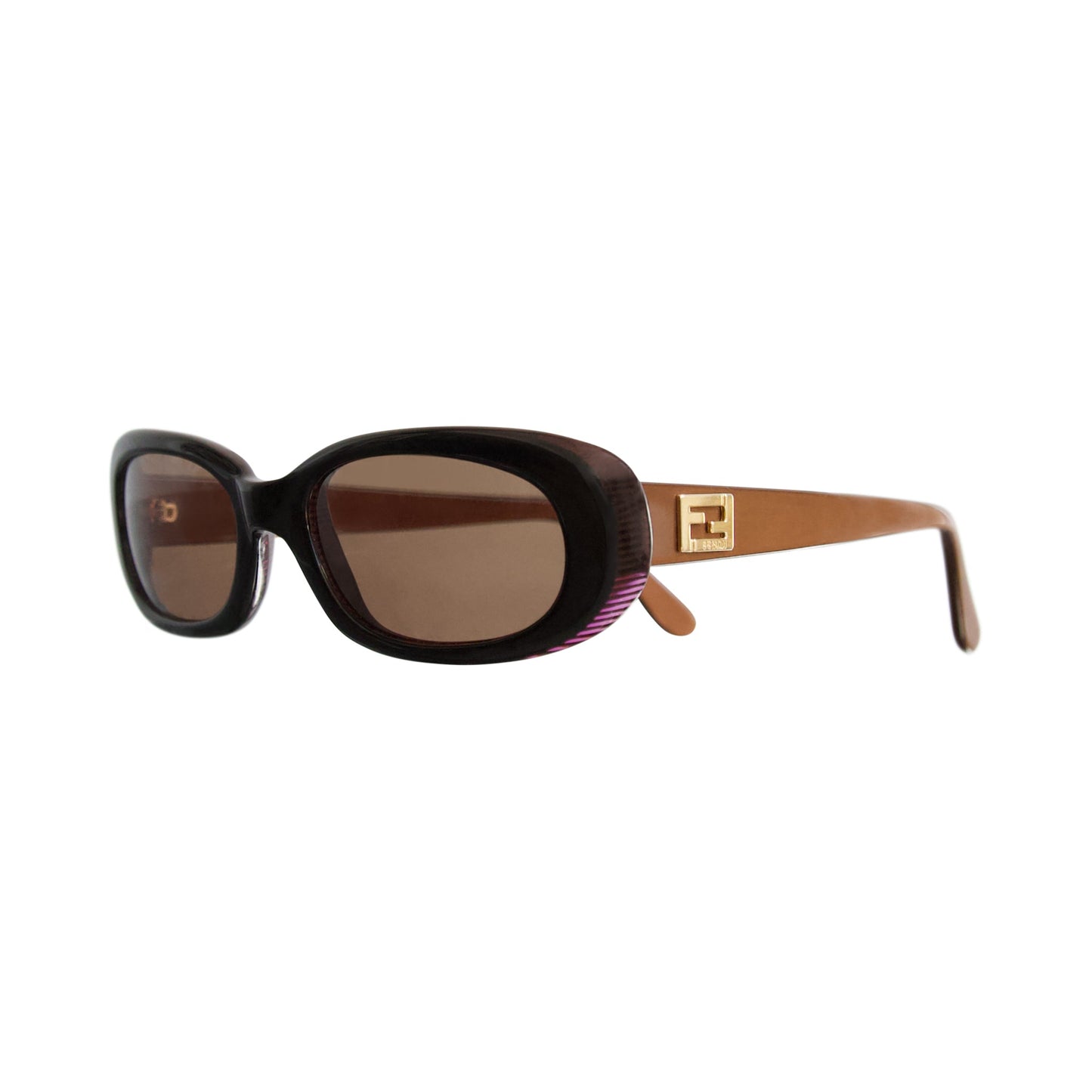 Fendi FS188 Oval Brown Sunglasses