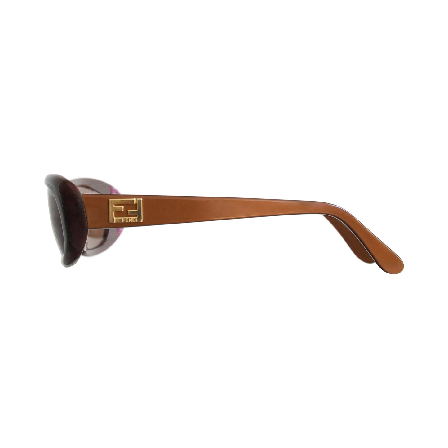 Fendi FS188 Oval Brown Sunglasses