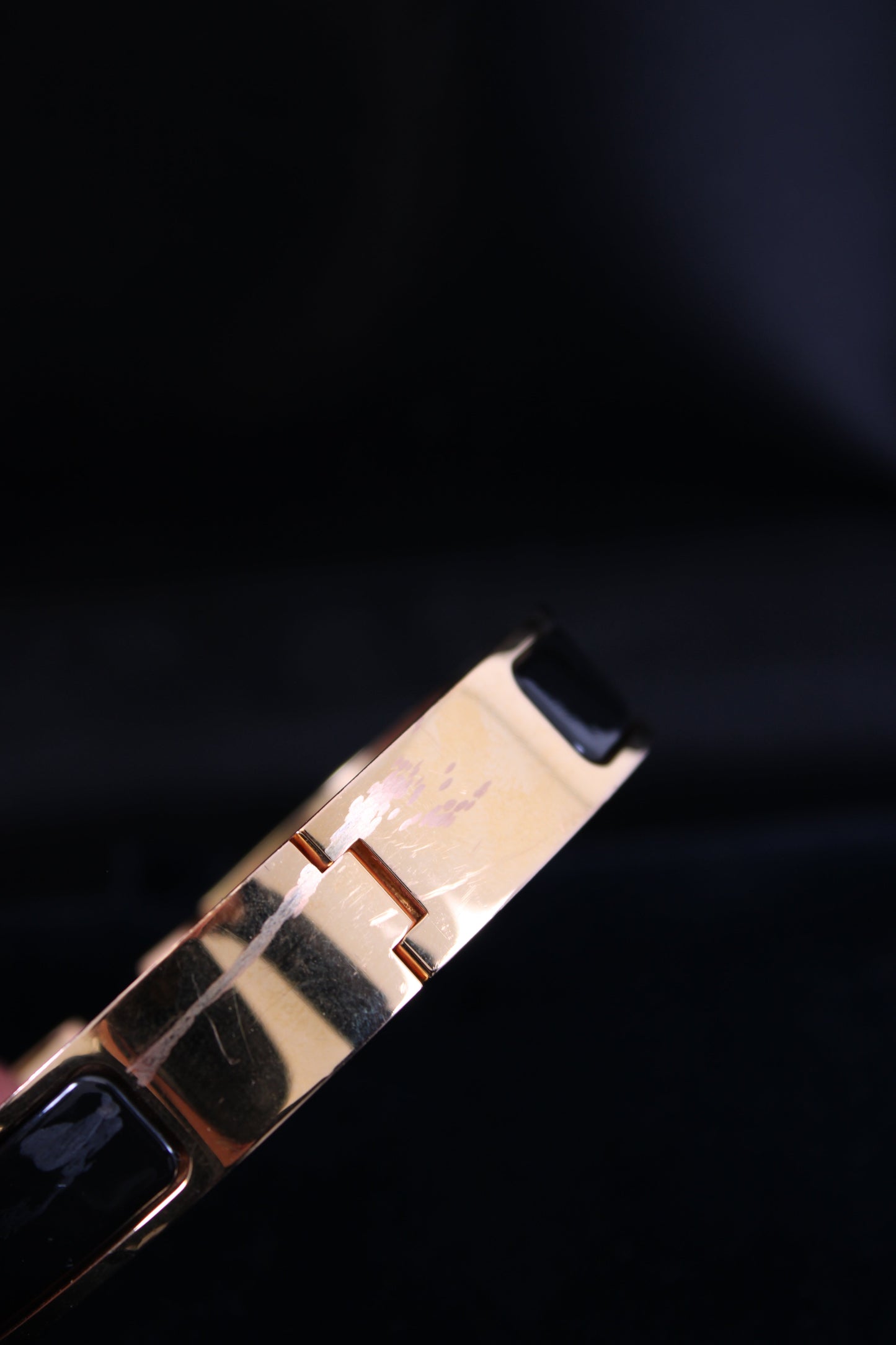 Hermes H Bracelet Black/ Gold | O/S, Multicoloured