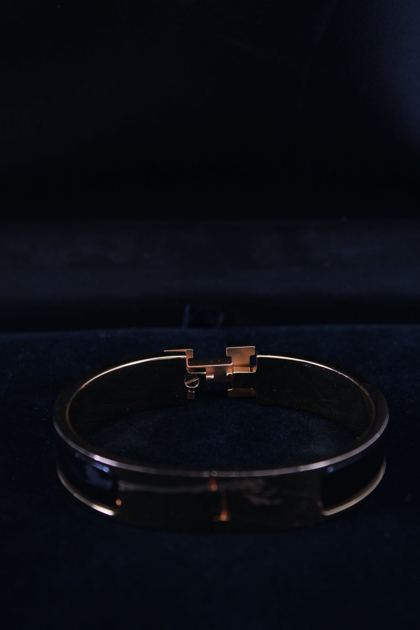 Hermes H Bracelet Black/ Gold | O/S, Multicoloured