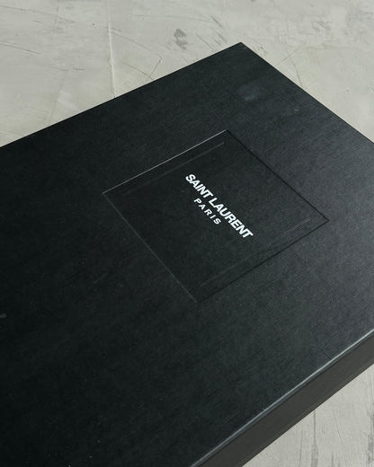 Yves Saint Laurent FW2014 Studded Black Leather Riding Boots - EU 40