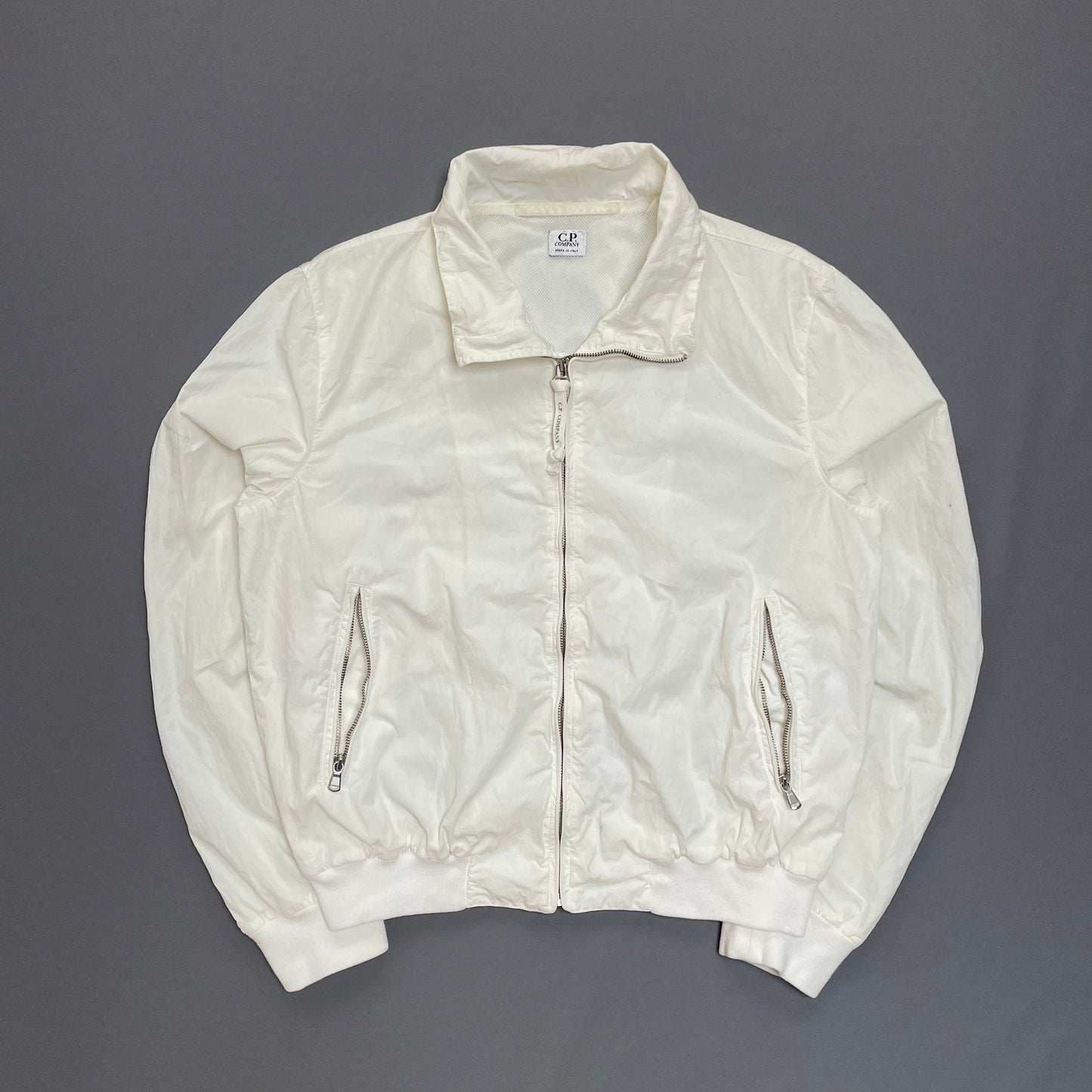 C.P. Company White Shell Bomber Jacket SS04 | Large, Black