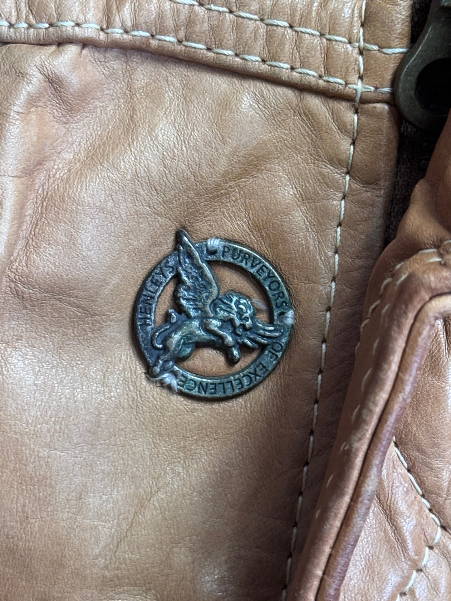 D&G Blanket Lined Distressed Leather Western Rider Jacket