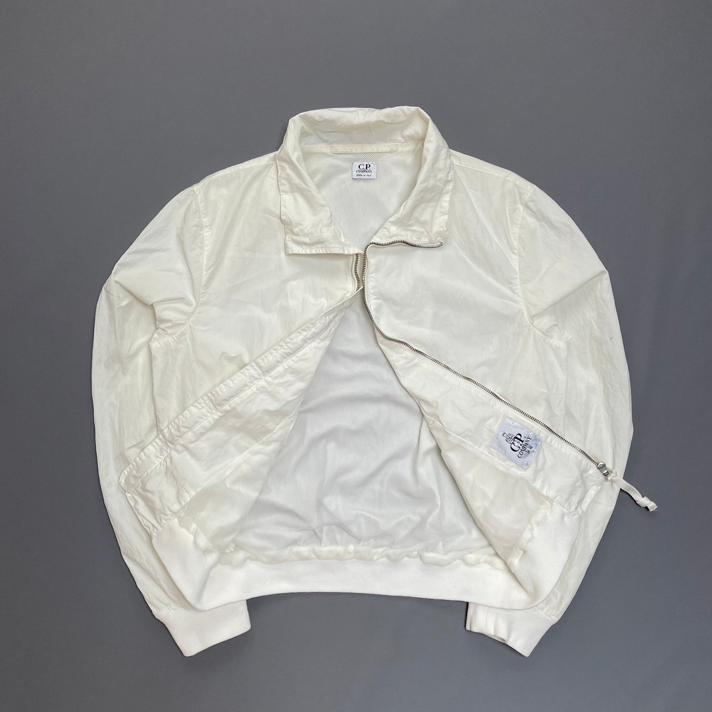 C.P. Company White Shell Bomber Jacket SS04 | Large, Black
