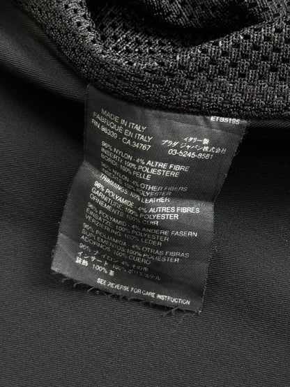 Prada Sport Panelled Mesh Leather Trim Cafe Racer Jacket