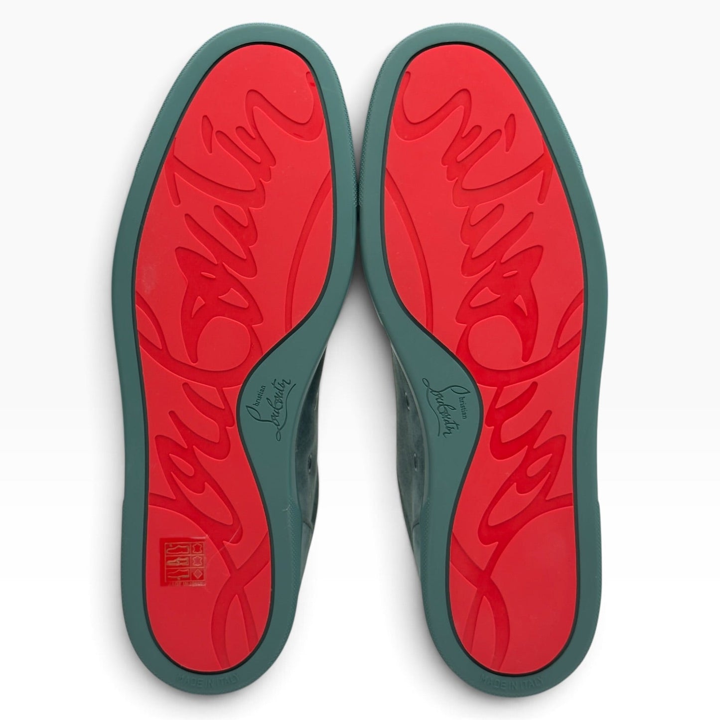 CHRISTIAN LOUBOUTIN RANTULOW ORLATO SUEDE SNEAKER VERVEINE 44 / UK10 | UK 10, Verveine