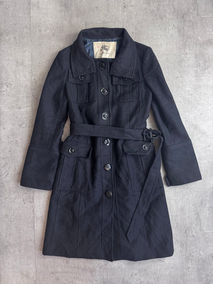 Burberry Black Wool Four Pocket Field Parka