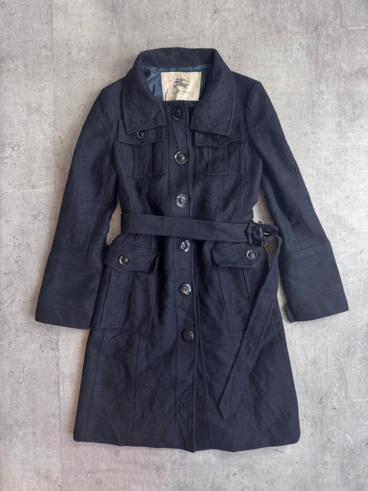 Burberry Black Wool Four Pocket Field Parka