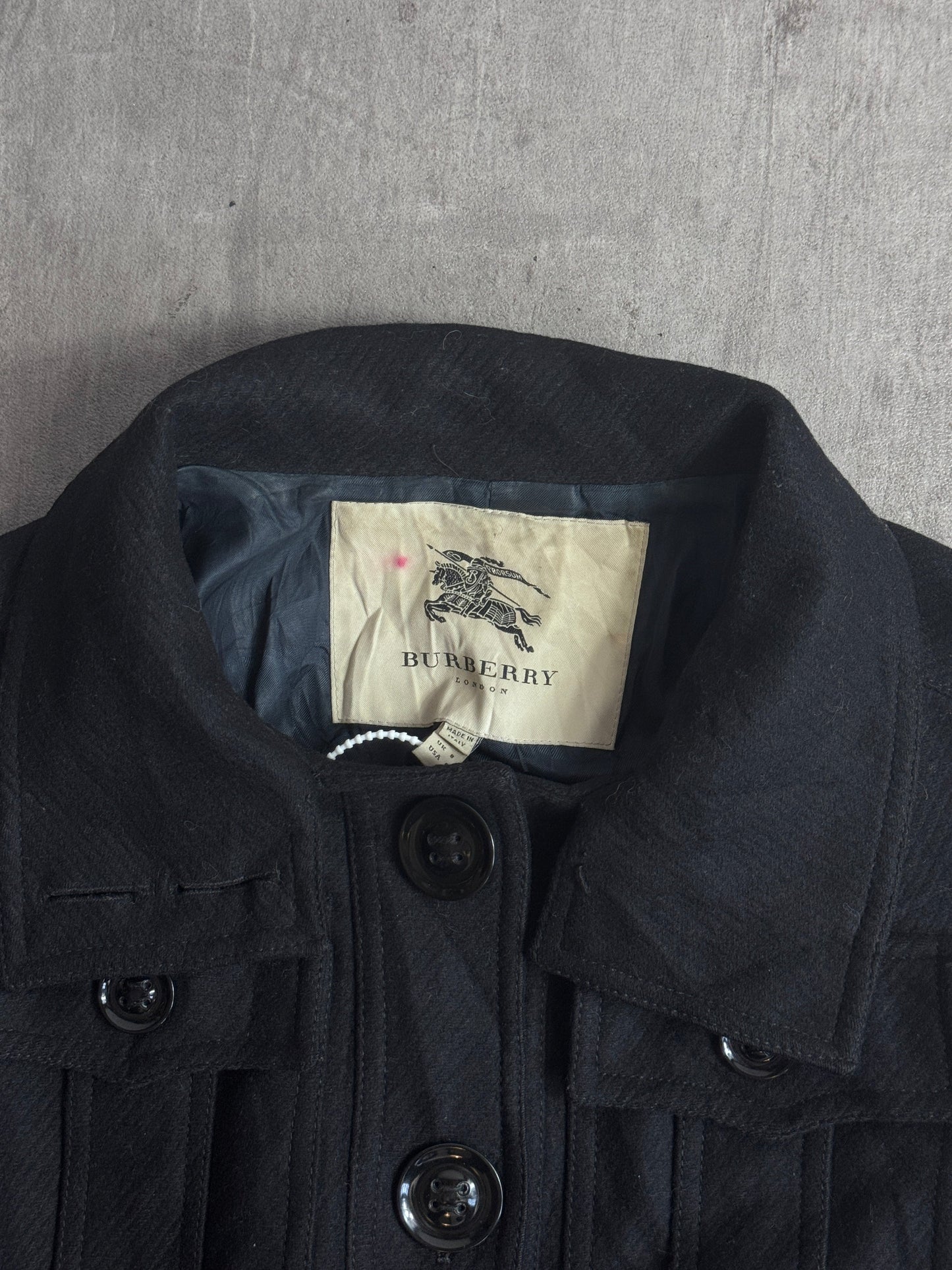 Burberry Black Wool Four Pocket Field Parka