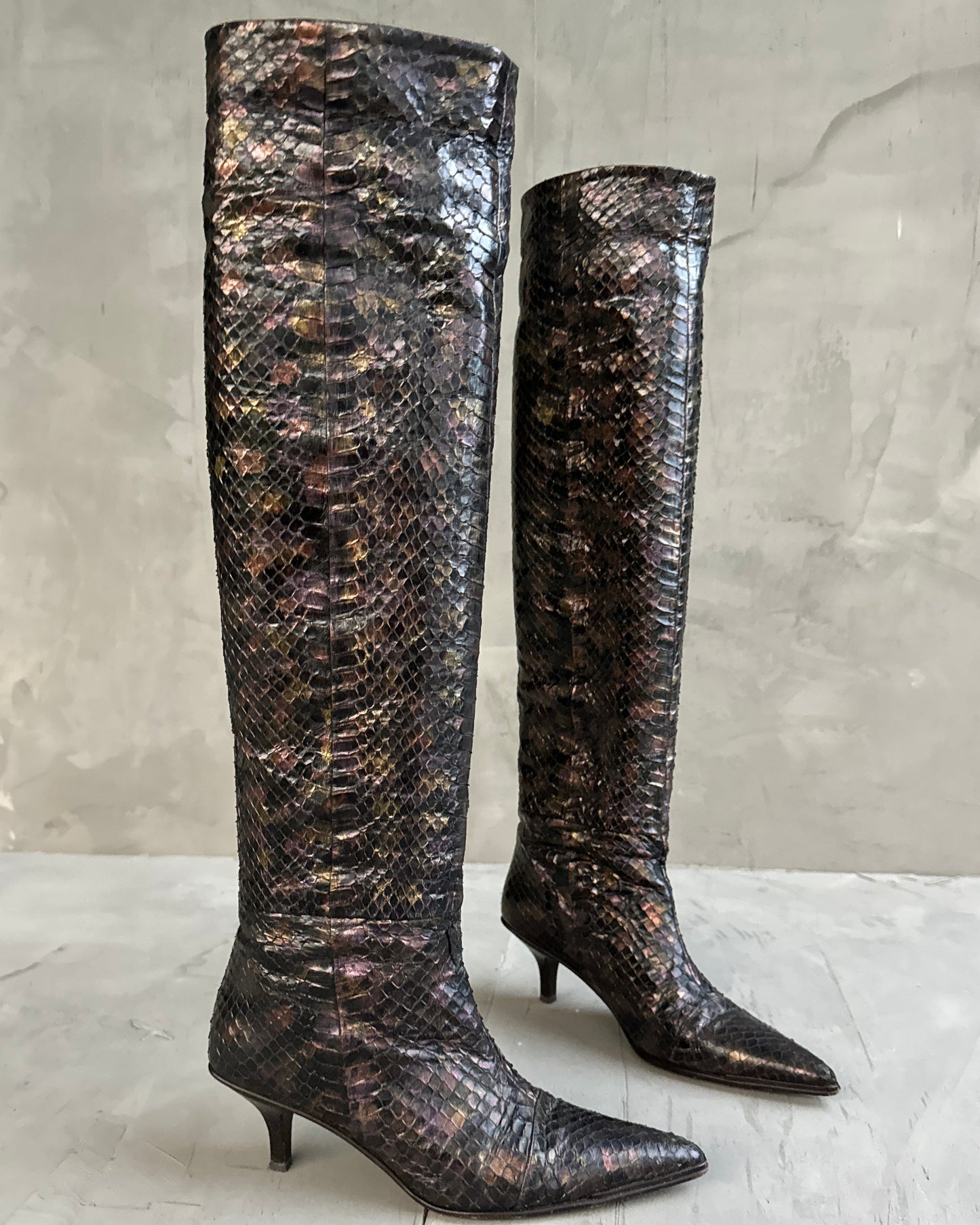 Gucci by Tom Ford 1997 Python Leather Boots - EU 36.5