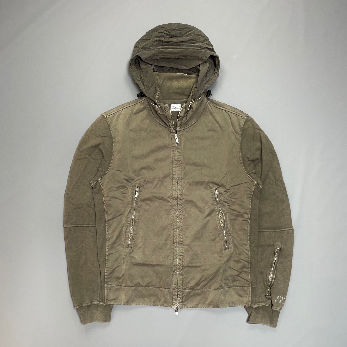 C.P. Company Brown Cotton Jacket w/ Concealed Hood SS07 | XX-Large, Brown