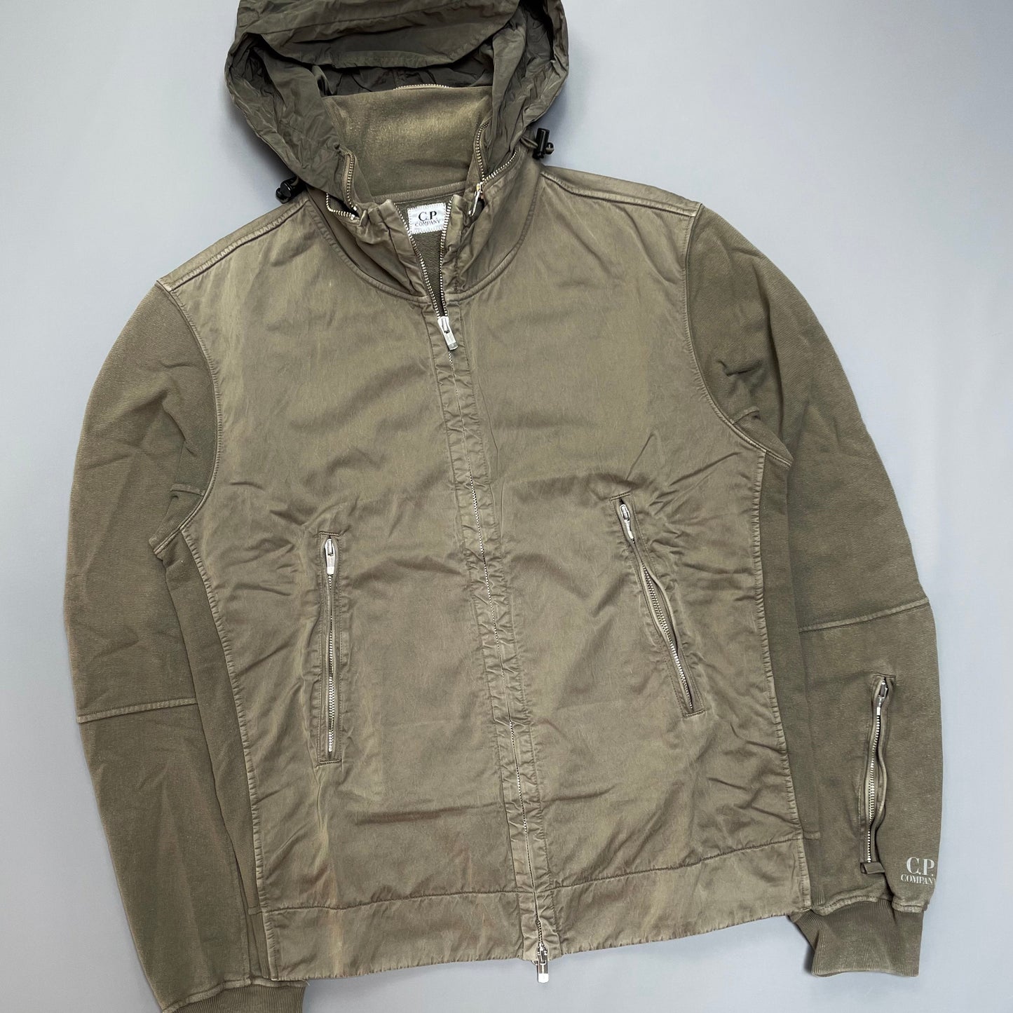C.P. Company Brown Cotton Jacket w/ Concealed Hood SS07 | XX-Large, Brown