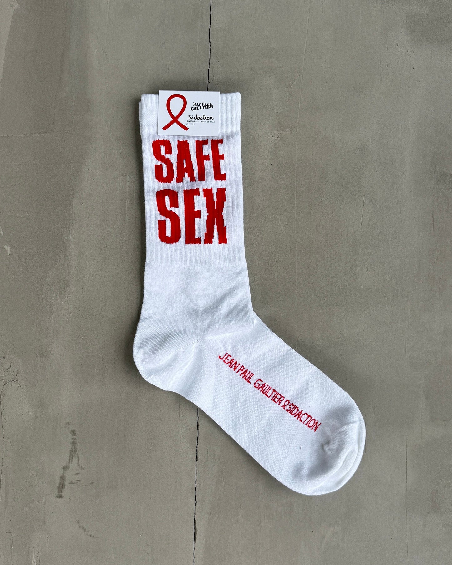 JEAN PAUL GAULTIER 'SAFE SEX FOR EVER' SOCKS