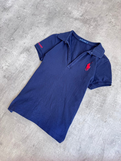 Ralph Lauren Logo Embroidered Navy Polo Shirt