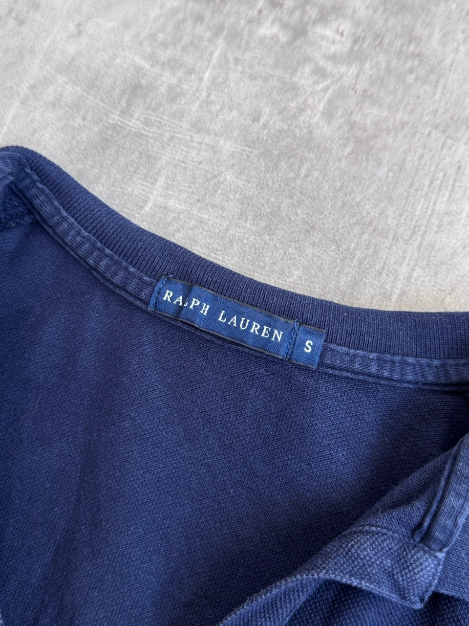 Ralph Lauren Logo Embroidered Navy Polo Shirt