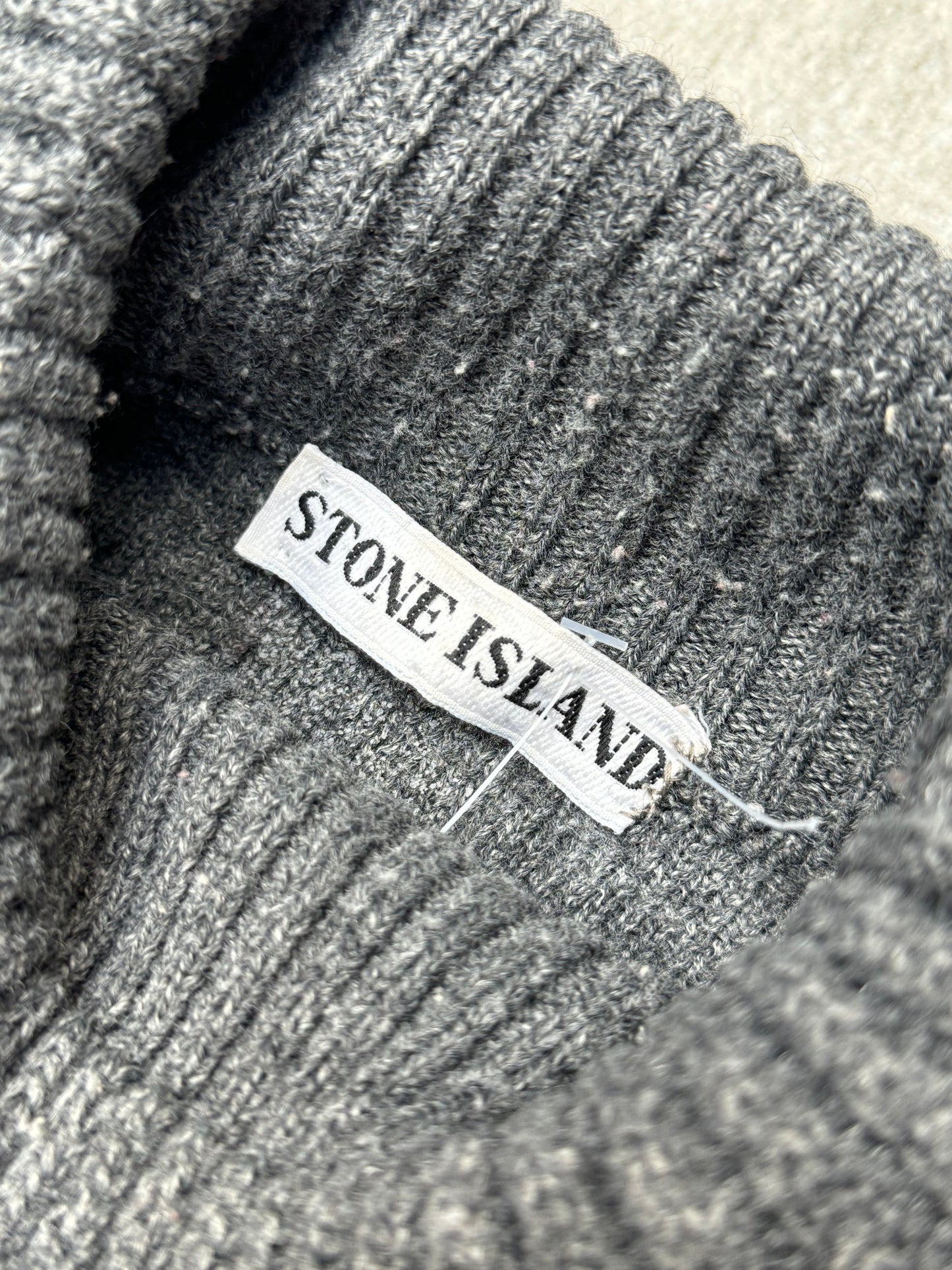 S/S 1987 Stone Island Turtleneck Wool Sweater