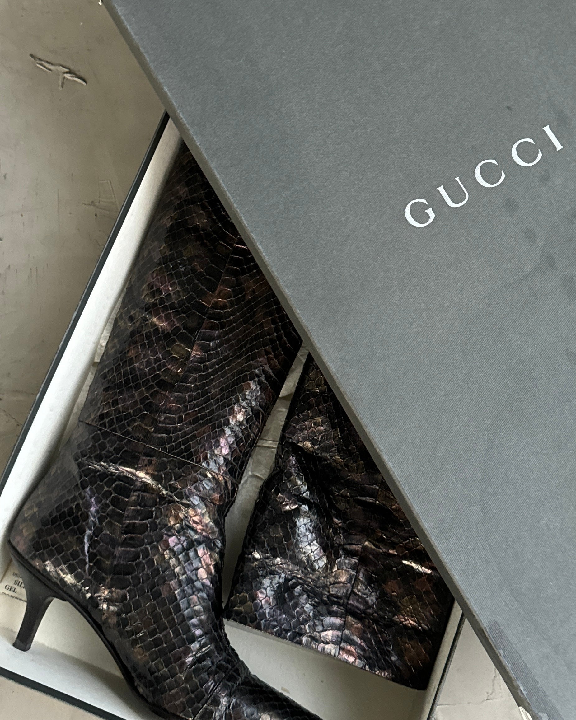 Gucci by Tom Ford 1997 Python Leather Boots - EU 36.5 – Known Source