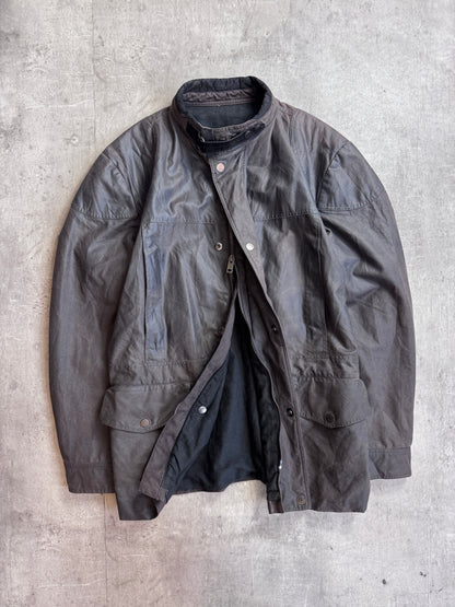 Gucci 4 Pocket Brown Waxed Cafe Racer Jacket