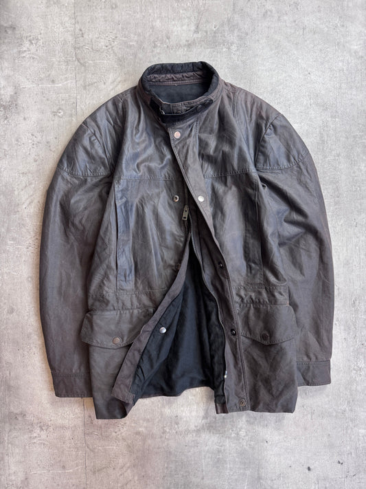 Gucci 4 Pocket Brown Waxed Cafe Racer Jacket