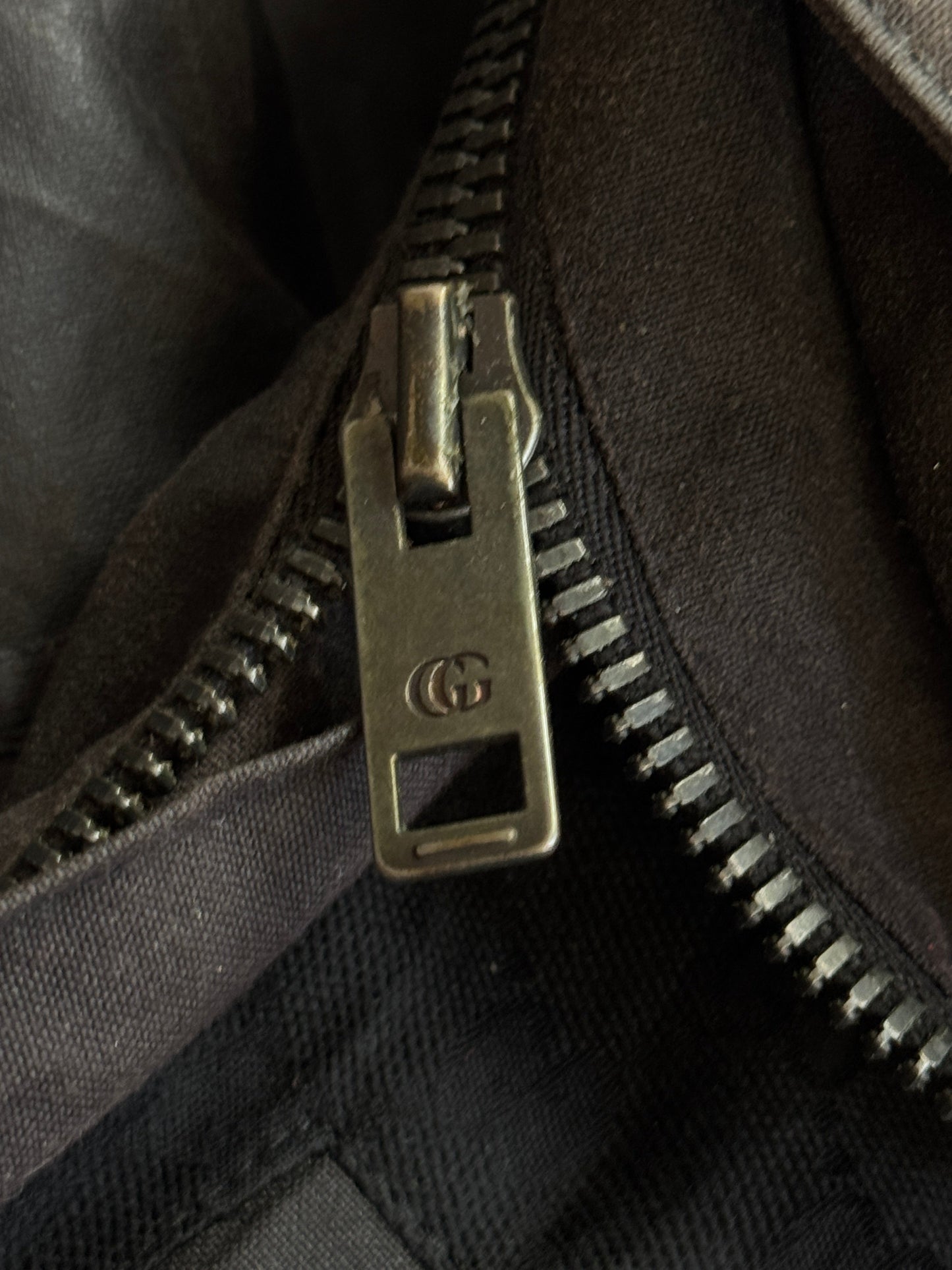 Gucci 4 Pocket Brown Waxed Cafe Racer Jacket