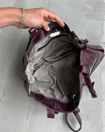 MUXART LEATHER & CHAIN BAG | O/S, Purple