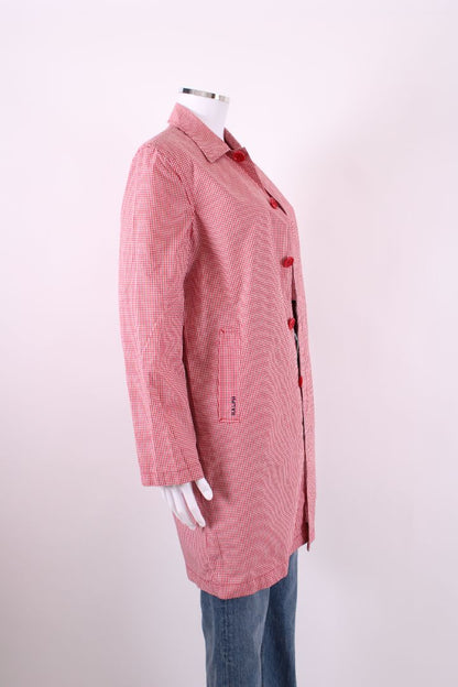 Ralph Gingham Trench Overcoat Red/White S | Default Title, Red