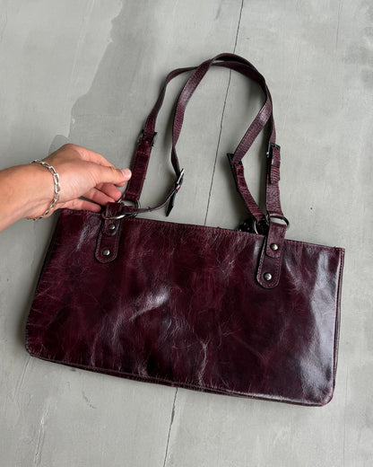 MUXART LEATHER & CHAIN BAG | O/S, Purple